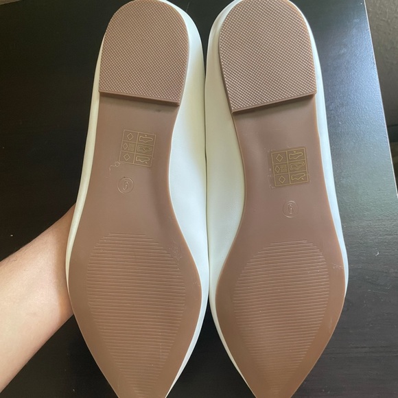 COPY - White Pointed Flats - Picture 4 of 4